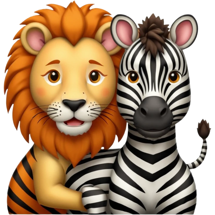 lion with zebra in mouth emoji