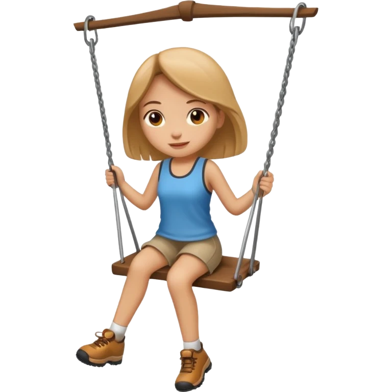 swing hike light brown girl  emoji