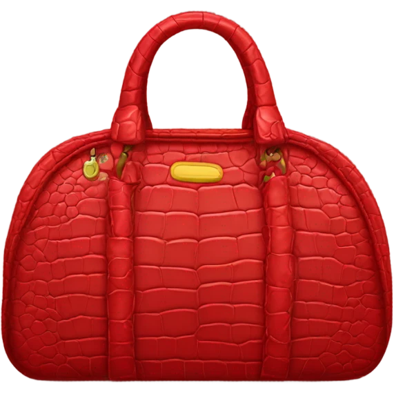 Red crocodile bag emoji