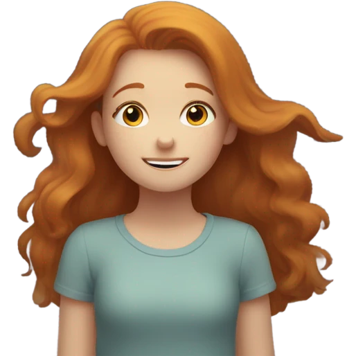 Ginger girl who loves stars  emoji