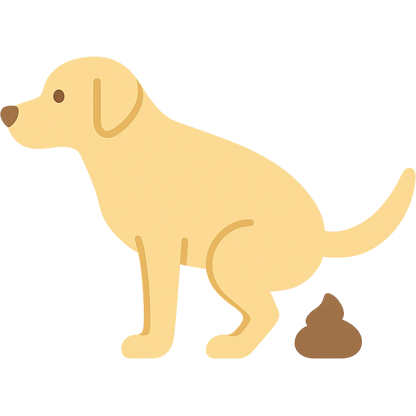 Labrador retriever pooping emoji