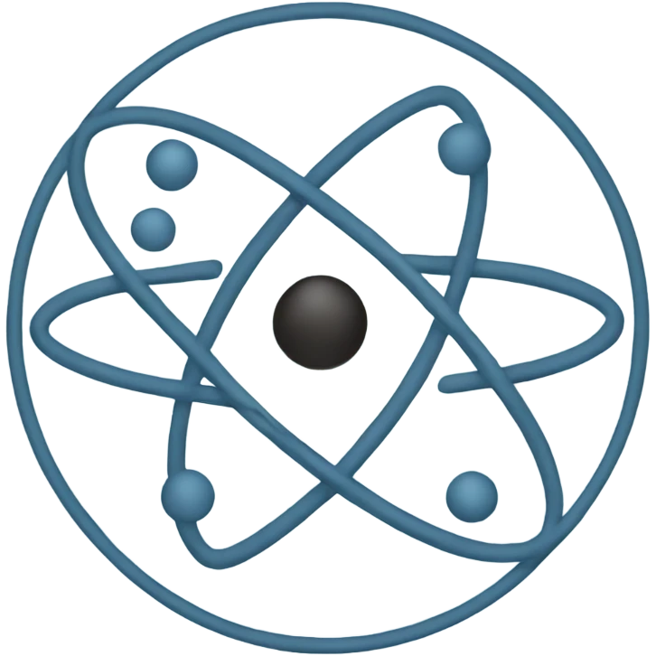 Atom symbol light blue emoji