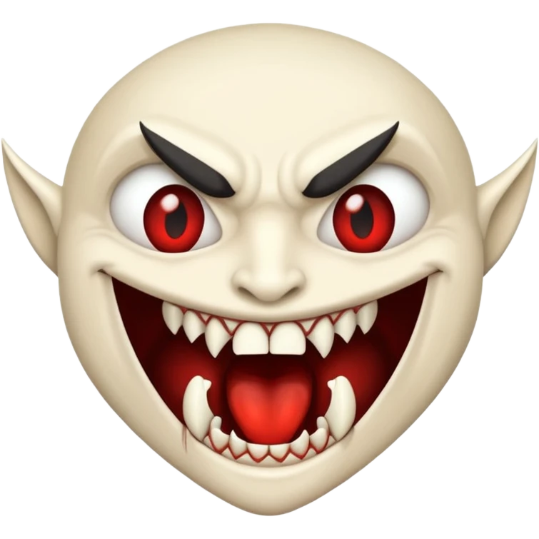 Sexy Vampire fangs biting emoji
