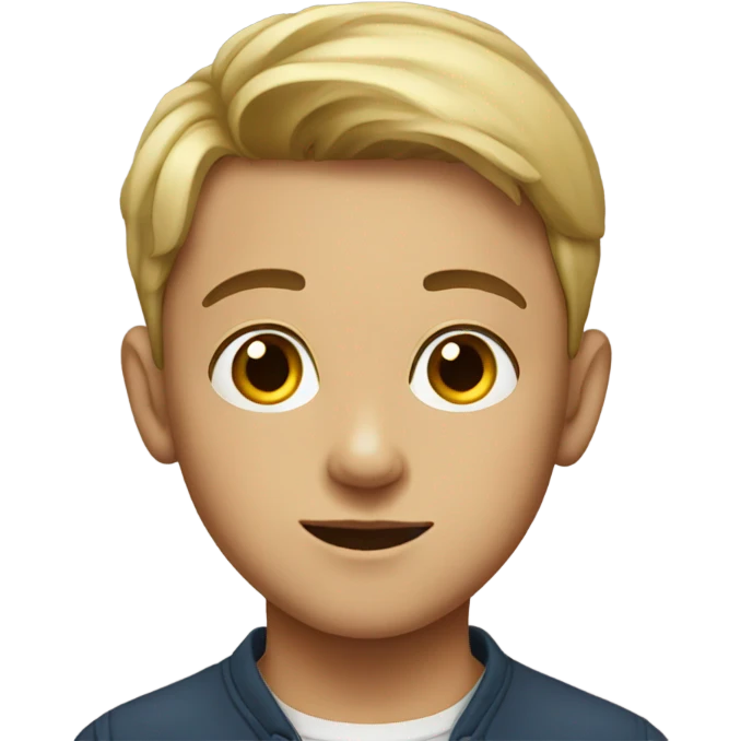 portrait of a boy with earrings emoji