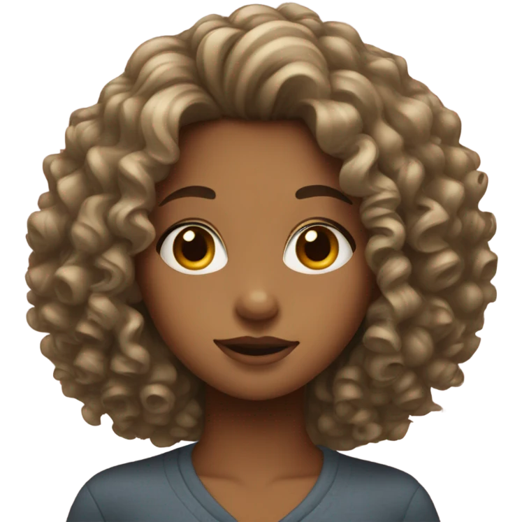 Girl with curly hair emoji