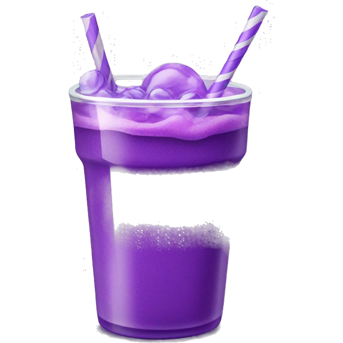 Purple drink with candy emoji