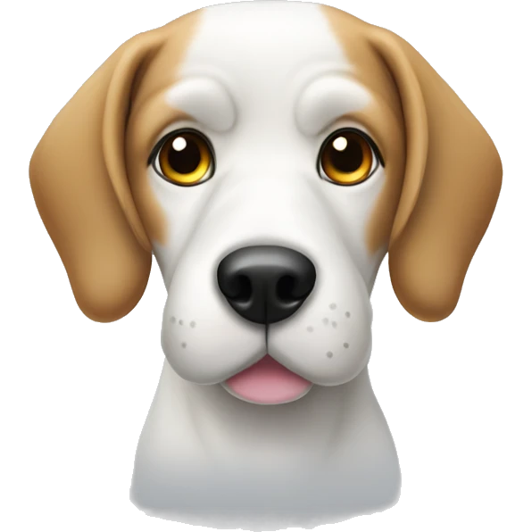 White beagle dog  emoji