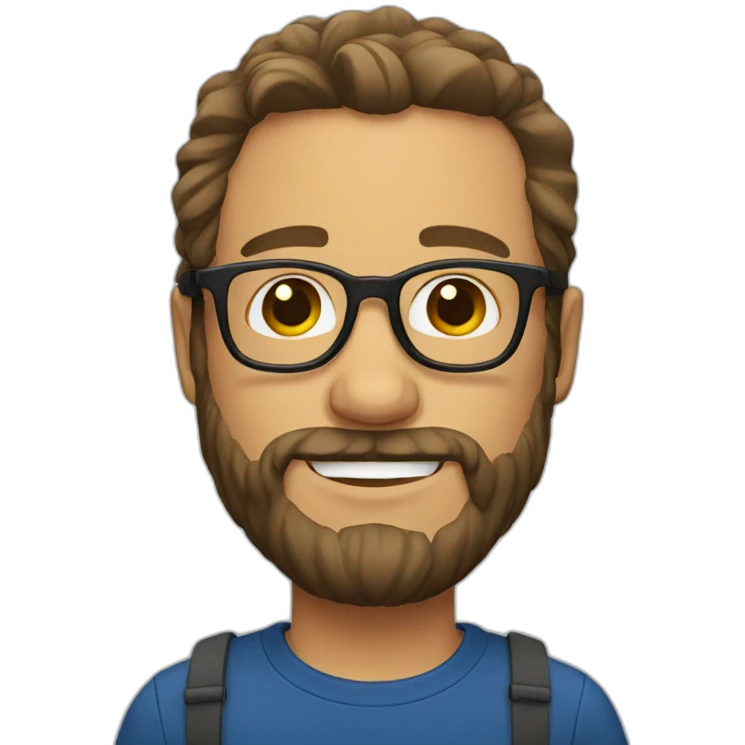 a guy in glasses with a beard emoji