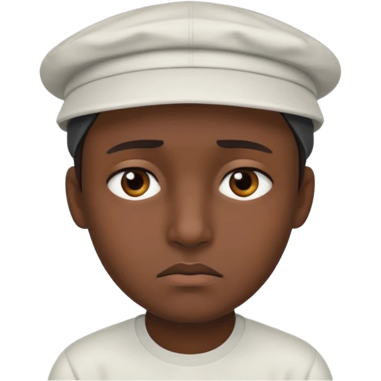 🫩 Emoji ojos cansado y triste pero serio con gorra de lado  emoji