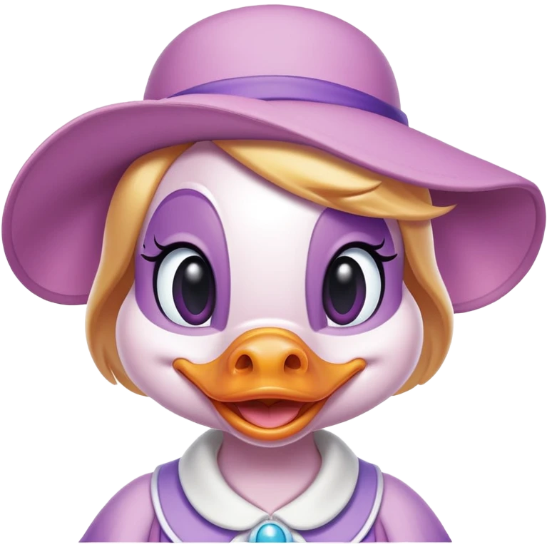 Daisy Duck from Disney smiling emoji