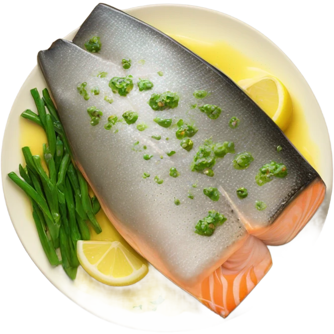 Salmon with Garlic Lemon Butter Sauce emoji