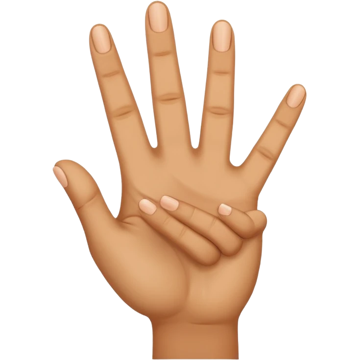 a finger holding up 3 fingers emoji