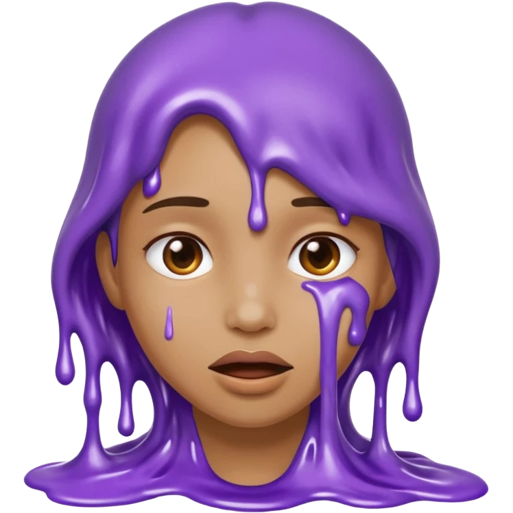 Lustful purple goo face for  emoji