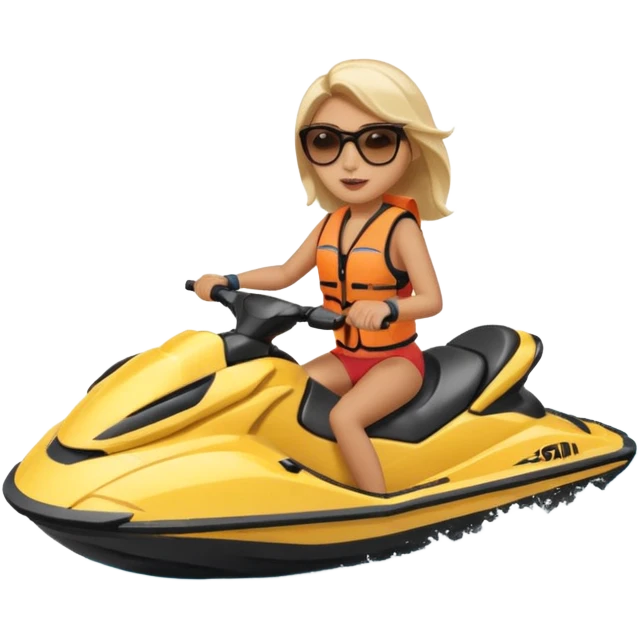 woman riding a jet ski emoji