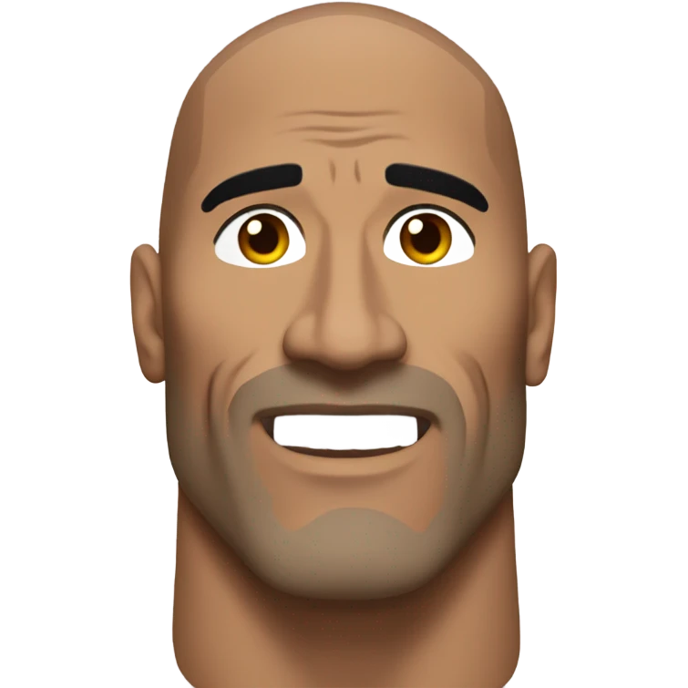 The rock from wwe’s head  emoji