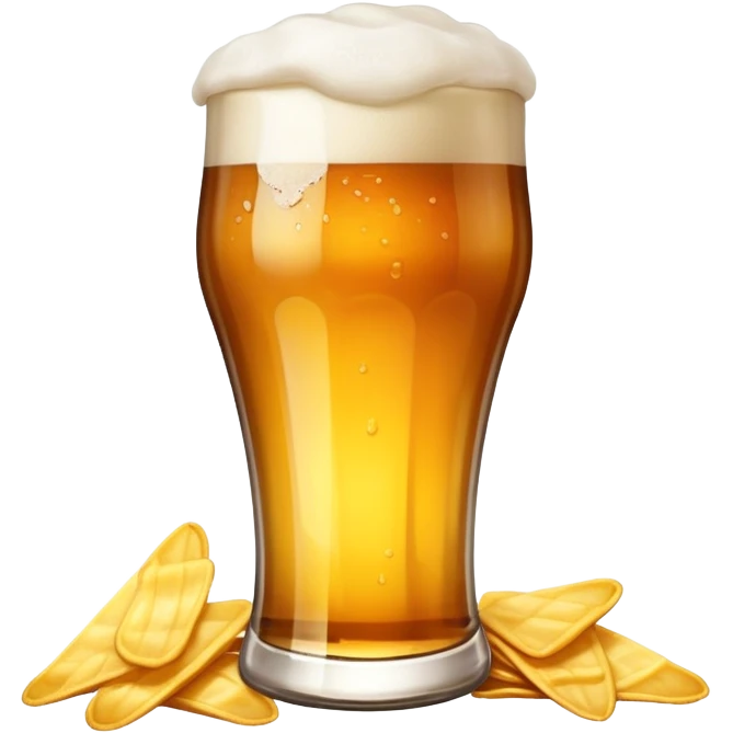 Beer and chips  emoji