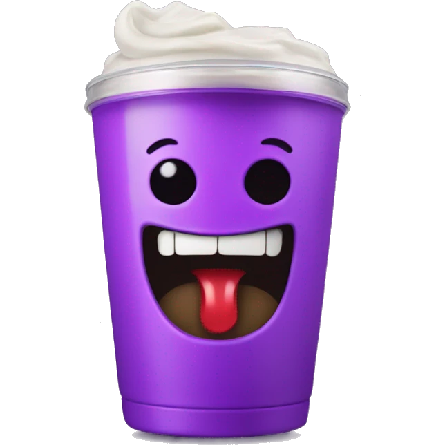 Grimace drinking a grimace shake emoji