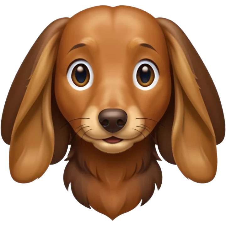 Long haired Weiner dog emoji