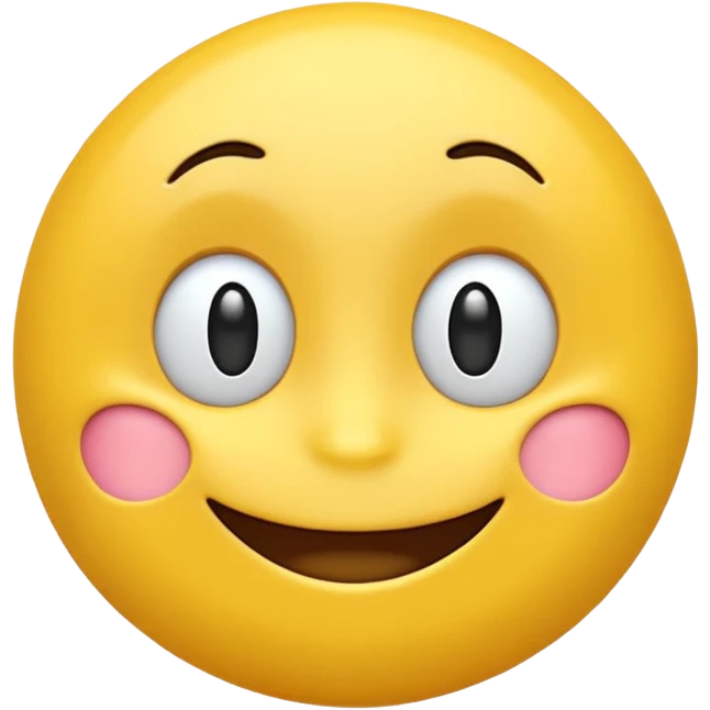Apple-style 3D illustration of a single yellow like emoji emoji