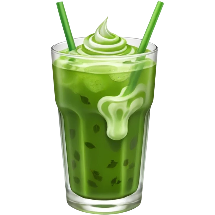 iced matcha in a clear glass emoji