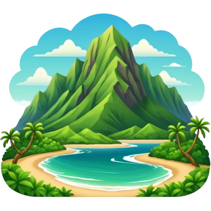 hawaiian landscape mountains  emoji