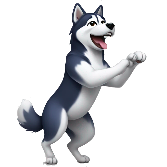 Husky dancing emoji