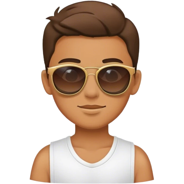 Boy with sang glasses  emoji