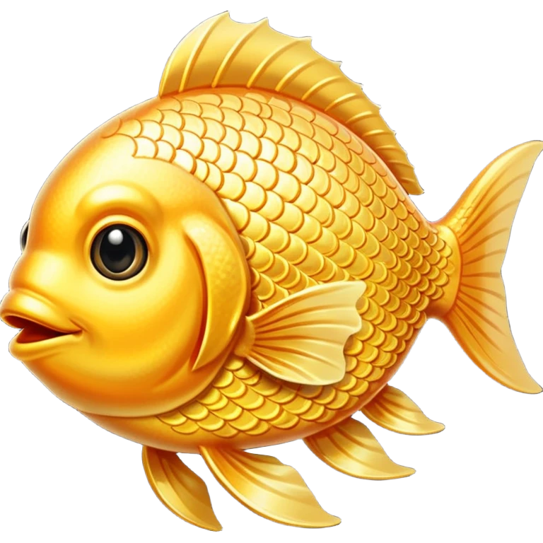 High resolution golden fish emoji