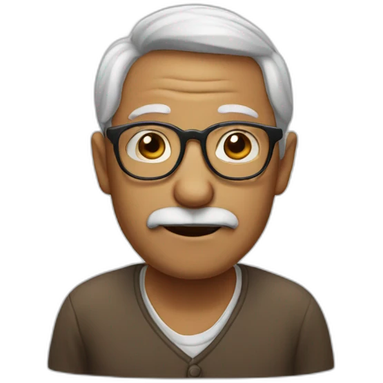 Old man with specs  emoji