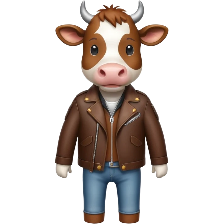 cool cow with a leather jacket emoji