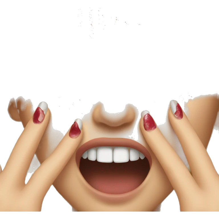 Biting nails  emoji
