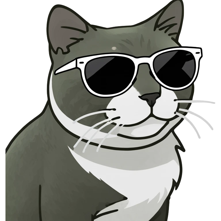 Cat with sunglasses emoji
