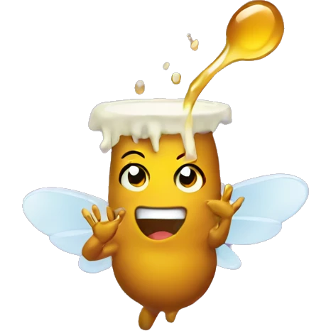 Throwing up honey emoji