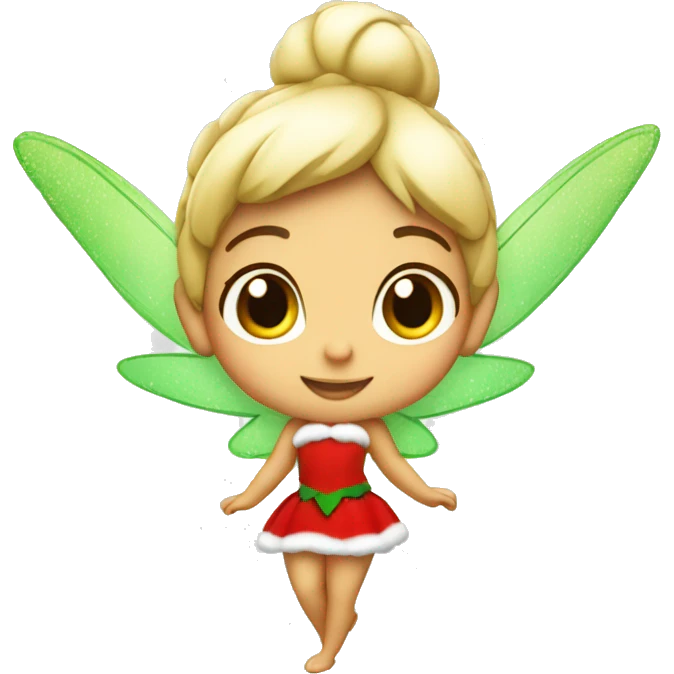 Tinker Bell wearing Santa outfit  emoji
