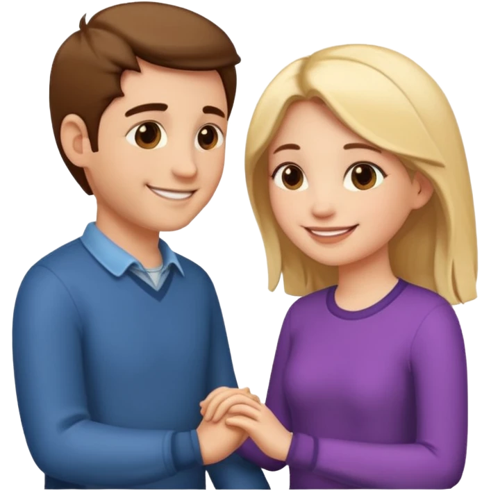 couple in love talking in profile emoji