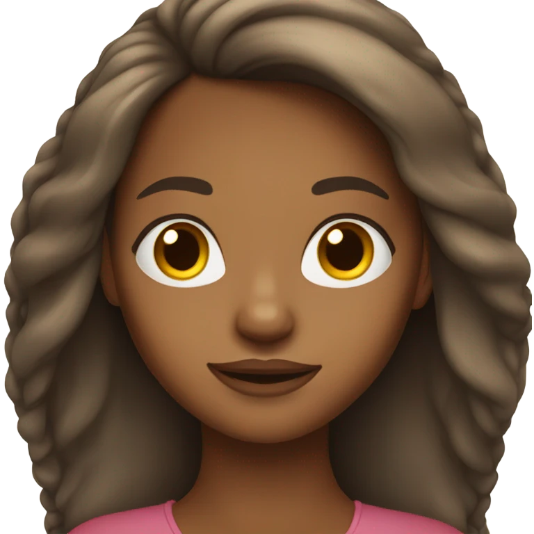 Brown skin girl with long hair emoji