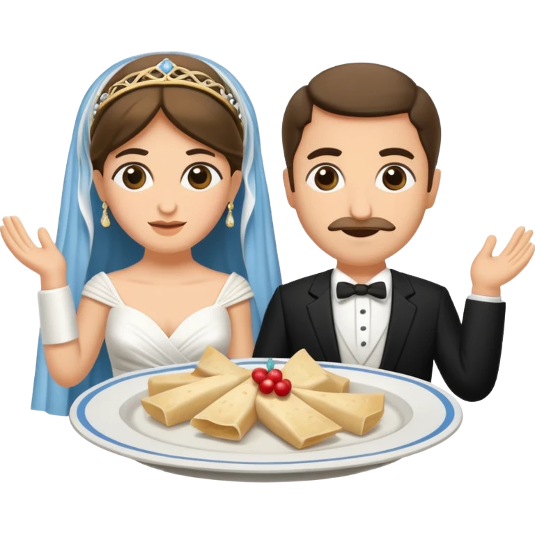 greek wedding breaking plates emoji