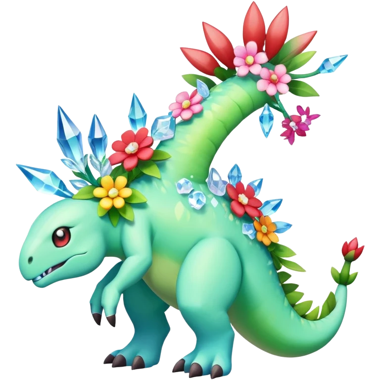 Meganium-Amaura-fakemon (full body) emoji