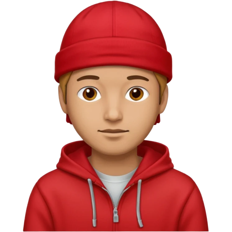 man with red cap and hoodie emoji
