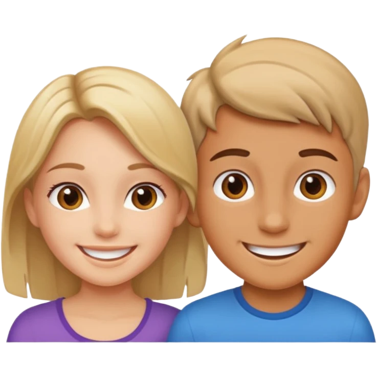 Friendship - relationship of mutual affection between people - 2 girls and a boy of various races  emoji