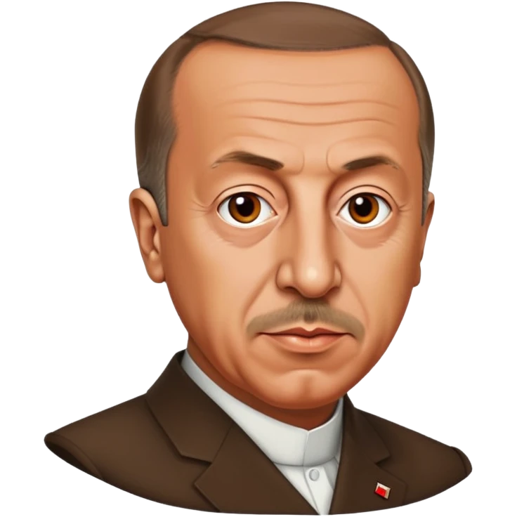 recep tayip erdoğan detaylı ve yüz hatları belirgin  emoji