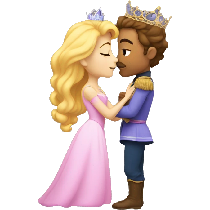 The princess gives a kiss emoji