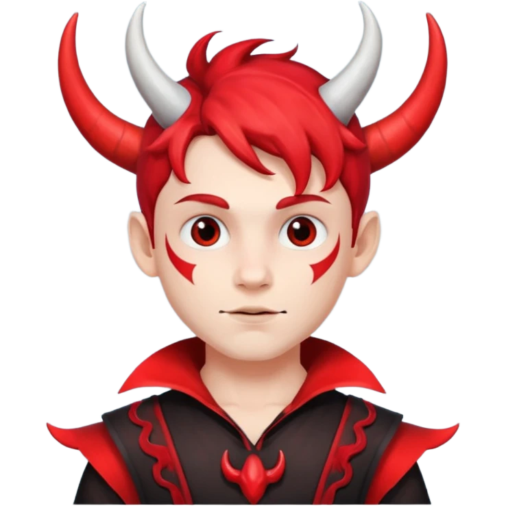 Red Horns on boy halloween emoji