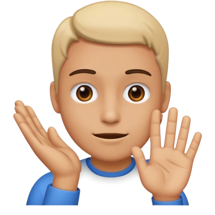 Bir insan eliyle yüzünü sallasın emoji