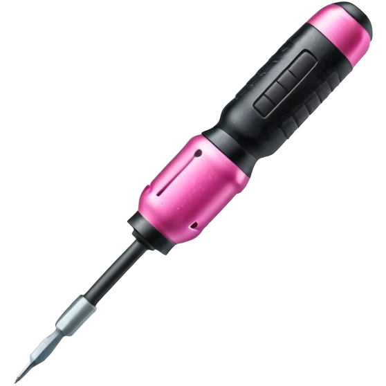 black and pink screwdriver emoji