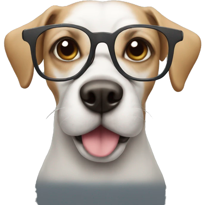 Dog with glasses  emoji