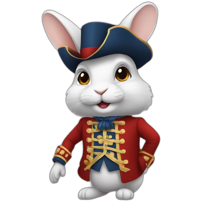 rabbit dressed as french revolutionnary emoji
