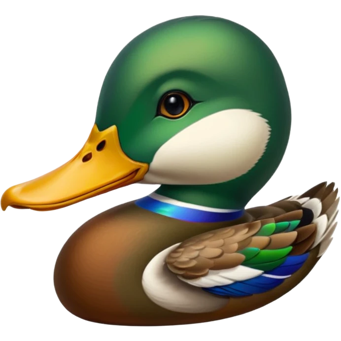 Mallard duck staring forward  emoji