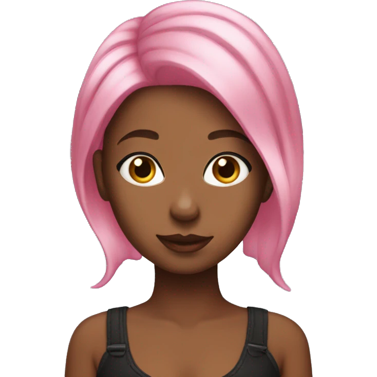 Bougie girl with pink hair  emoji