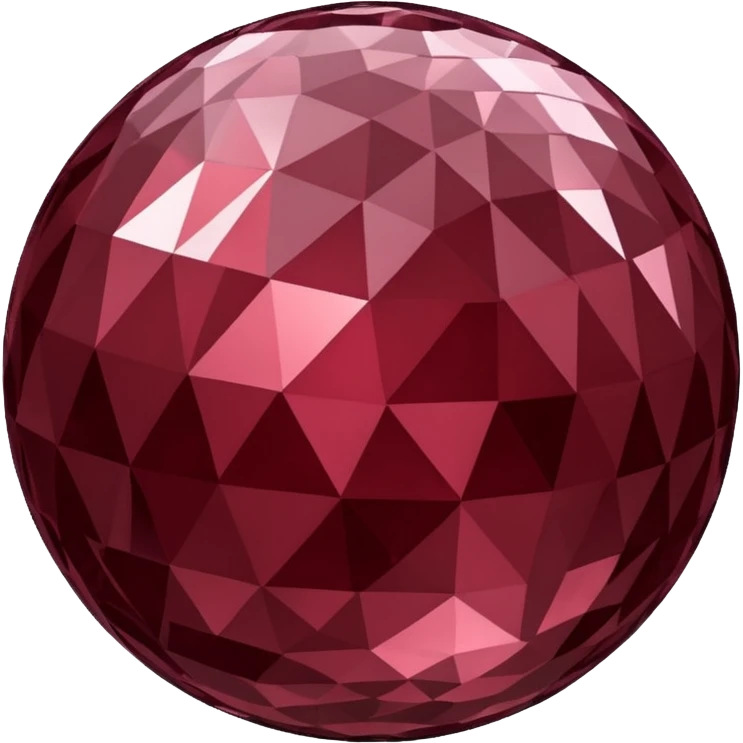 metallic burgundy disco ball emoji